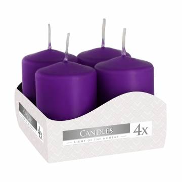 Свечи Bispol фиолетовые, 6 см, 4 шт (40/60-040)