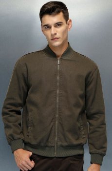 WROGN Brand Logo Printed Mock Collar Cotton Sporty Jacket