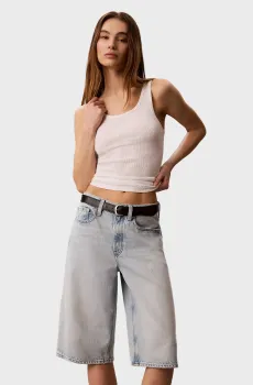 Женские голубые джинсовые шорты LONG RYDER Голубой 30 Calvin Klein Jeans LV047F772G