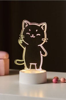 LED-лампа у формі кота - clear