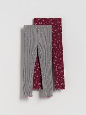 Reserved - Легінси з додаванням бавовни, 2 пари - різнобарвний - 885FF-MLC