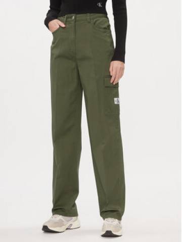 Calvin Klein Jeans Штани з тканини J20J221297 Зелений Straight Fit Calvin Klein Jeans Штани з тканини J20J221297 Зелений Straight Fit