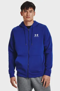 Мужское синее худи UA Essential Fleece FZ Синий XL Under Armour 1373881-400