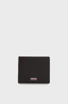 Мужской темно-коричневый кожаный кошелек CENTRAL MINI CC Коричневый ONESIZE Tommy Hilfiger AM0AM14495