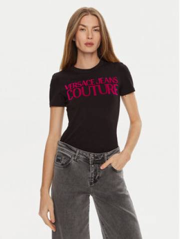 Versace Jeans Couture Футболка 77HAHL01 Чорний Regular Fit Versace Jeans Couture Футболка 77HAHL01 Чорний Regular Fit