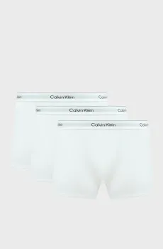 Мужские белые боксеры (3 шт) TRUNK Белый S Calvin Klein LV00NB4392