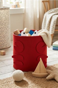 Плетений кошик для зберігання - червоний