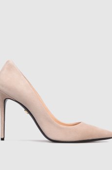 Бежевые замшевые туфли