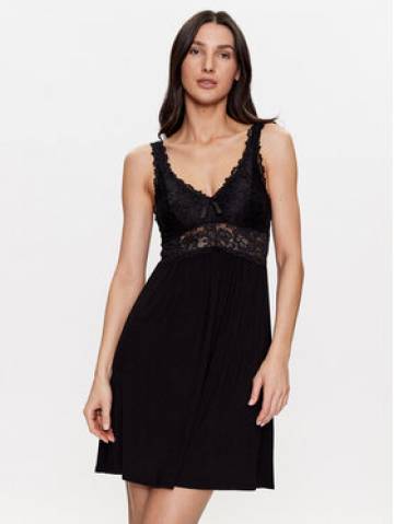 Hunkemöller Пеньюар Nora 175245 Чорний Regular Fit Hunkemöller Пеньюар Nora 175245 Чорний Regular Fit