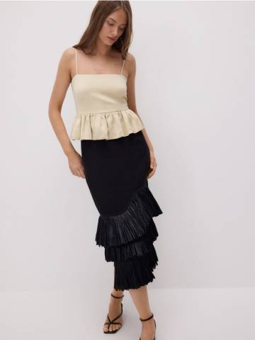 Reserved - LADIES` SKIRT - чорний - 143FK-99X Reserved - LADIES` SKIRT - чорний - 143FK-99X