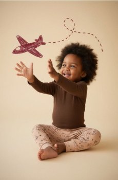 Бавовняне боді 3 pack - коричневий