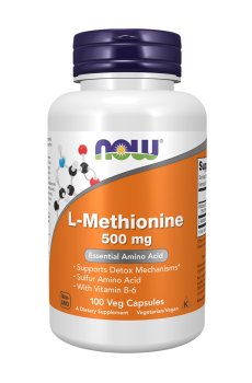 L-Метионин NOW foods L-Methionine 500 мг, 100 капсул