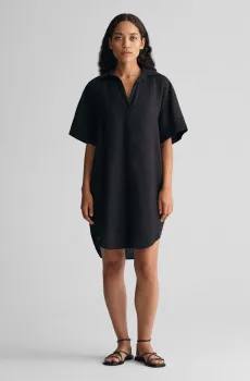 Женское черное льняное платье REL SS LINEN CAFTAN Черный 34 Gant 4503318