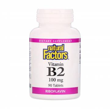 Витамин B2 (Рибофлавин) Natural Factors Vitamin B2, 100 мг, 90 таблеток