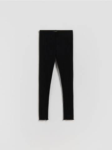 Reserved - Ребристі легінси - чорний - 987FF-99X