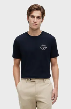 Мужская темно-синяя футболка SCRIPT STACK Синий L Tommy Hilfiger MW0MW43224