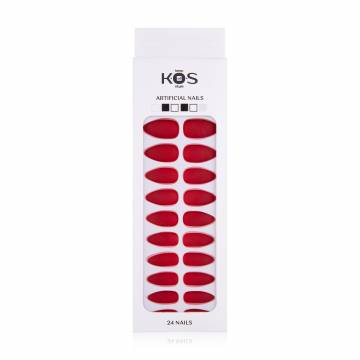 Набор искусственных ногтей K.O.S Keep Of Style миндаль, красный матовый Набор искусственных ногтей K.O.S Keep Of Style миндаль, красный матовый