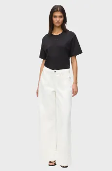 Женские белые джинсы WIDE LEG TURN UP Белый 26 Karl Lagerfeld B2W10043