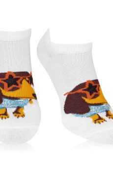 Носки женские AmiGA укороченные, такса в очках, размер 23-25