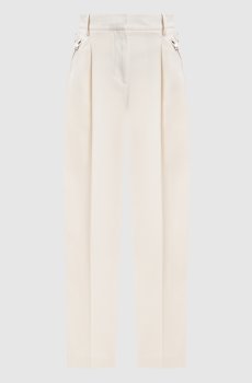 Белые брюки с шерстью