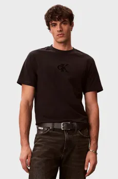Мужская черная футболка EASY TEE Черный L Calvin Klein Jeans LV04RD253G