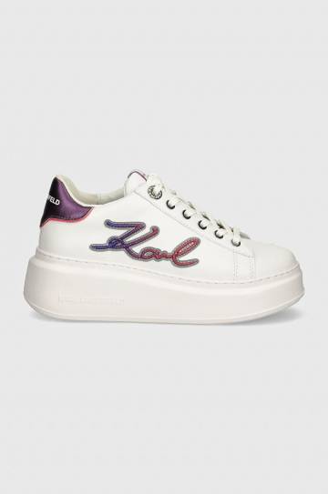 Кожаные кроссовки Karl Lagerfeld ANAKAPRI цвет белый KL63510A Кожаные кроссовки Karl Lagerfeld ANAKAPRI цвет белый KL63510A