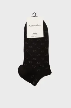 Мужские черные носки (2 пары) CK MEN SNEAKER 2P ALL OVER LOGO Черный 39-42 Calvin Klein 701218715