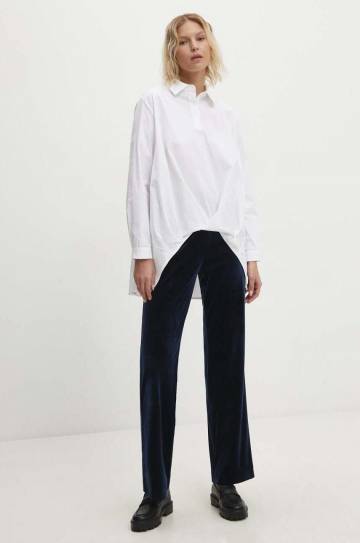 Блузка Answear Lab женская цвет белый relaxed классический воротник Блузка Answear Lab женская цвет белый relaxed классический воротник