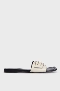 Женские белые кожаные слайдеры Diana Белый 36 PRPY PRSDS70012W