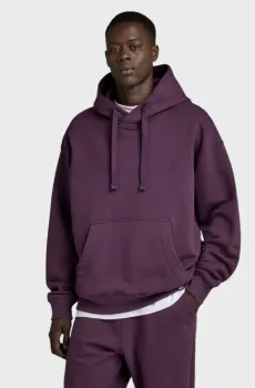 Мужское фиолетовое худи Essential loose Фиолетовый S G-Star RAW D22994,D395