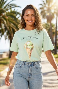 Футболка з коротким рукавом - блідо-зелений