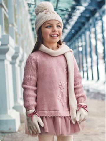 Mayoral Трикотажна сукня 4918 Рожевий Regular Fit Mayoral Трикотажна сукня 4918 Рожевий Regular Fit
