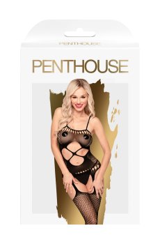 Бодистокинг Penthouse Hot Nightfall с геометрическим узором, черный, размер S-L