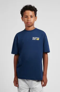 Детская темно-синяя футболка Athletics Premium Graphic Белый 15-16Y New Balance LAKB0295NNY