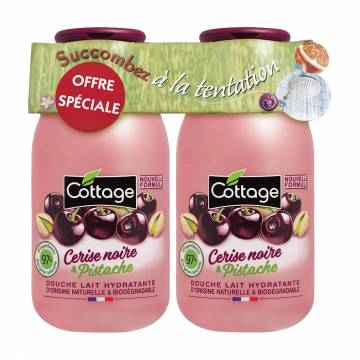 Увлажняющее молочко для душа Cottage Moisturizing Shower Milk, Black Cherry & Pistachio, 2*250 мл Увлажняющее молочко для душа Cottage Moisturizing Shower Milk, Black Cherry & Pistachio, 2*250 мл