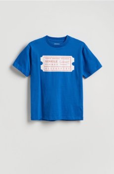 Reserved - Футболка з принтом - синій - 021IT-55X