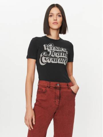 Versace Jeans Couture Футболка 75HAHG02 Чорний Regular Fit Versace Jeans Couture Футболка 75HAHG02 Чорний Regular Fit
