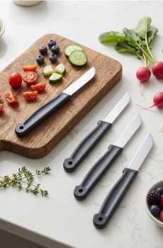 Ножі кухонні, 4 шт. - срібний
