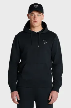 Мужское черное худи LOGO SCRIPT Черный XXL Gant 2037045