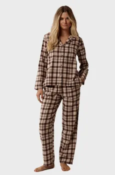 Женская пижама в клетку (рубашка, брюки) Разноцветный S Atlantic NLP-505
