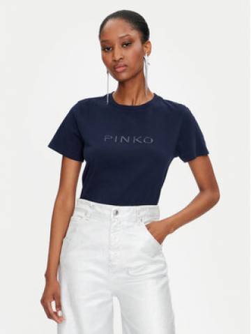 Pinko Футболка Jersey Old Wash Logo 101752 A227 Cиній Regular Fit Pinko Футболка Jersey Old Wash Logo 101752 A227 Cиній Regular Fit