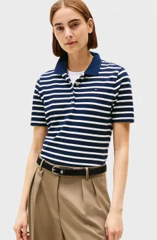 Женское поло в полоску 1985 REG Разноцветный XS Tommy Hilfiger WW0WW43224