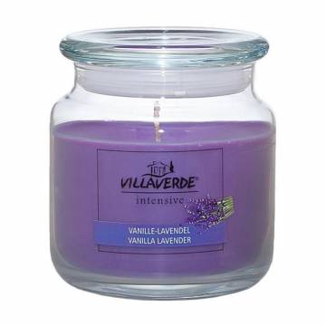 Ароматическая свечка в банке с крышкой Villa Verde Intensive Vanilla-Lavender диамер 10 см, высота 10 см Ароматическая свечка в банке с крышкой Villa Verde Intensive Vanilla-Lavender диамер 10 см, высота 10 см
