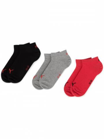 Puma Набір 3 пар низьких шкарпеток unisex 261080001 Сірий Puma Набір 3 пар низьких шкарпеток unisex 261080001 Сірий