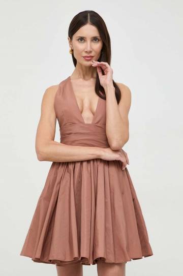 Платье Pinko цвет коричневый mini расклешённая Платье Pinko цвет коричневый mini расклешённая