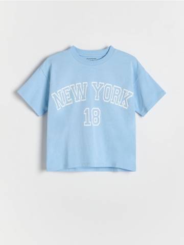 Reserved - Футболка з принтом - блідо-блакитний - 841GB-05X