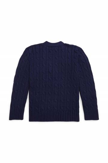 Детский хлопковый кардиган Polo Ralph Lauren цвет синий 322925717006 Детский хлопковый кардиган Polo Ralph Lauren цвет синий 322925717006