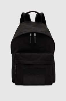 Черный рюкзак с тиснением монограмм логотипа