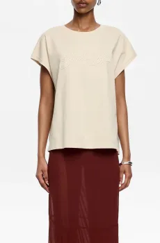 Женская бежевая футболка Бежевый L Bimba Y Lola 251BR7429.10531