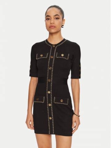Elisabetta Franchi Трикотажна сукня AM-92B-46E2 Чорний Regular Fit Elisabetta Franchi Трикотажна сукня AM-92B-46E2 Чорний Regular Fit
